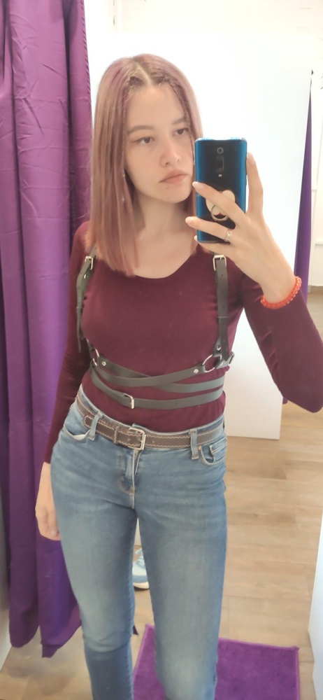 Очень красивая портупея 🔥 качество хорошее 🔥 от 75см запаса целая куча. Хвостик ушел назад. Цена сказочно прекрасна, спасибо большое давно хотела увидела и влюбилась 😍 пошла выбирать гартеры 🤭