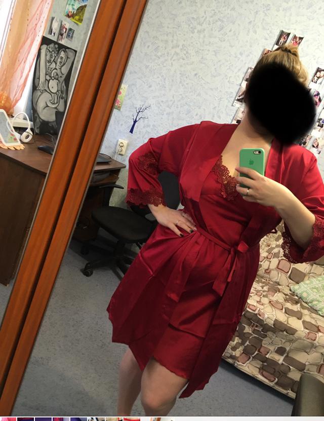 Шикарный пеньюар , сшито идеально , мягкий к телу , кружево смотреться великолепно , всем советую , за свою цену просто шикарен 😍спасибо продавцу за масочку🙏упакован в коробочку и бумагу )