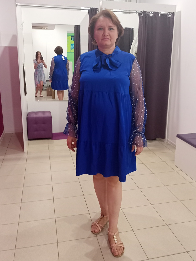 Хорошее платье, только перед выше, чем зад, живот не выделяется