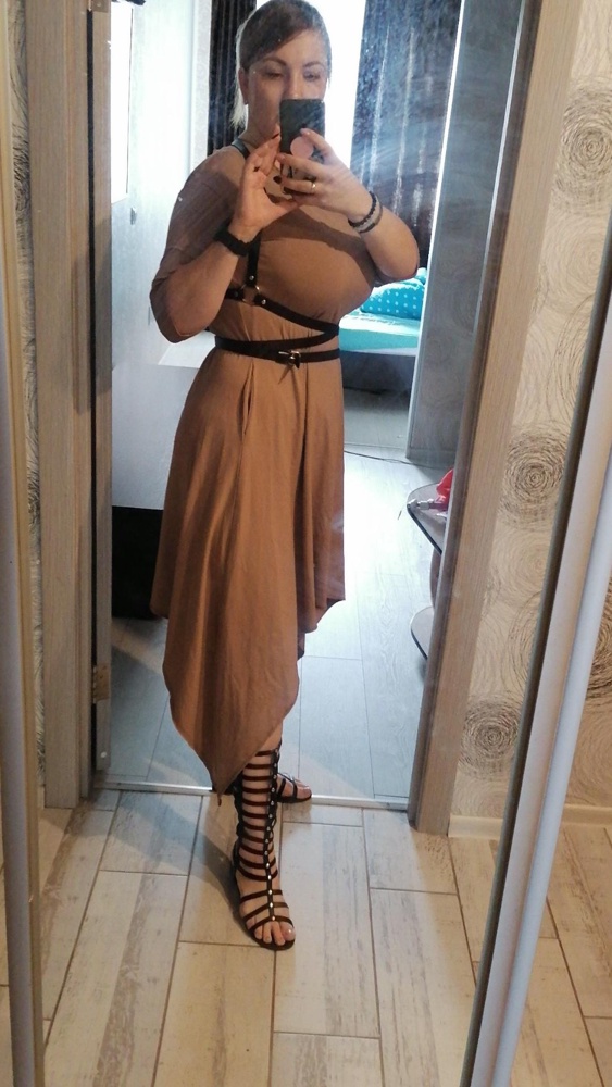 Шикарная портупея, натуральная кожа. Мой размер 50,потупею взяла 52-54