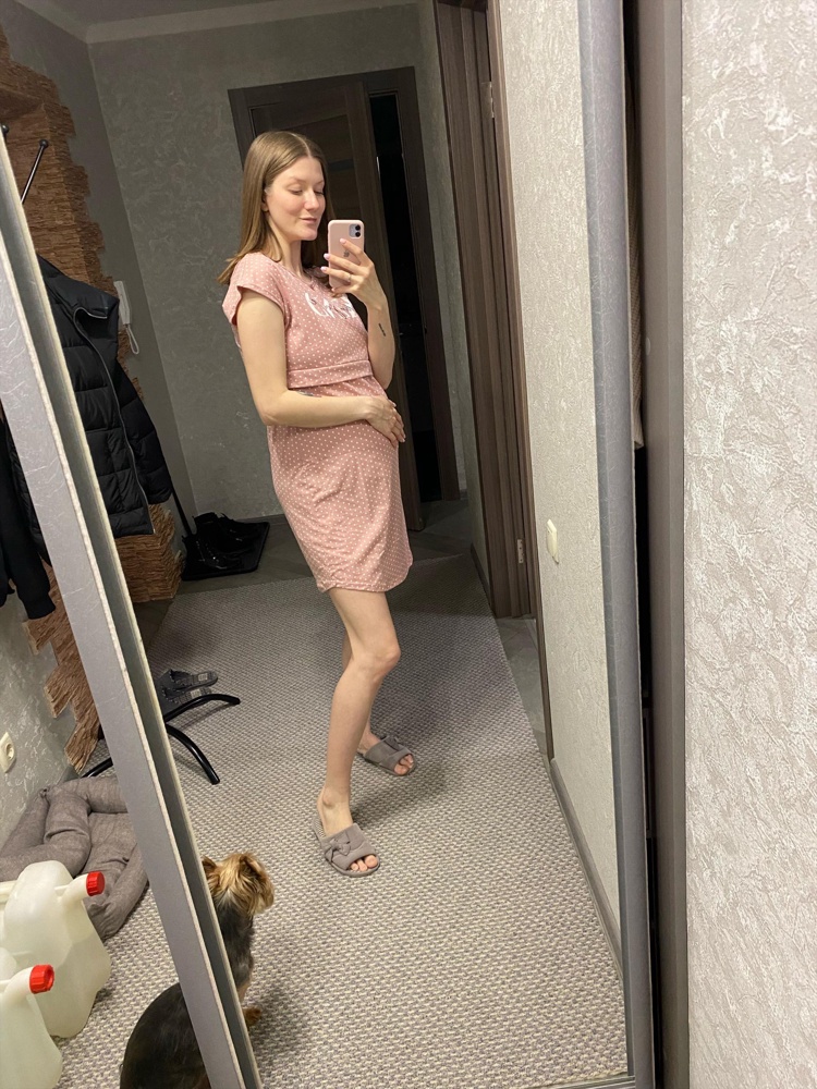 Сначала заказала 48 р-р и он оказался велик)хотя я не так и подросла за беременность,до неё и носила 46-48. Взяла 46-отлично подошёл. На рост 173 длинна в самый раз. 