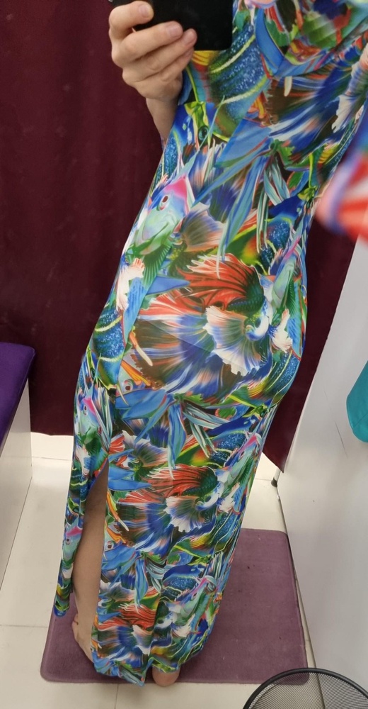 Отличная туника!!Тонкая,лёгкая, приятная к телу!!Мой рост 173, на свой 46 заказала 46.