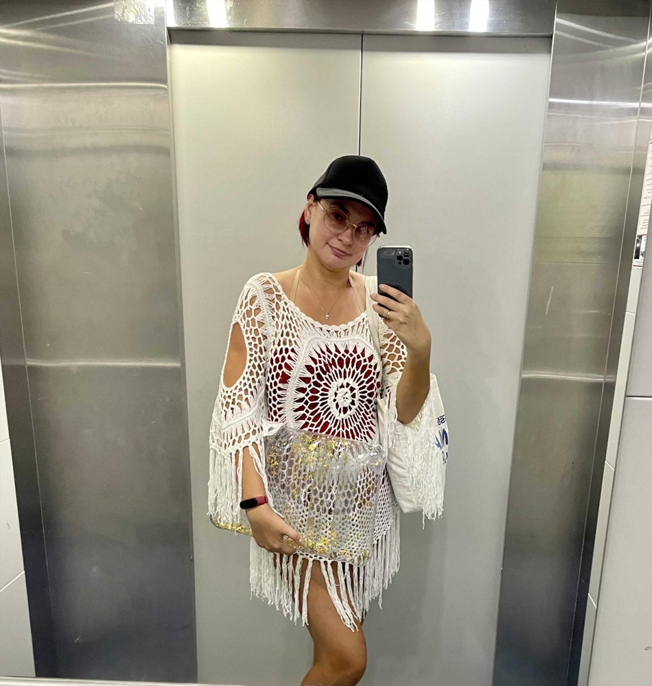 Прекрасная туника для пляжа и просто для красоты. Скрывает возможные неидеальности фигуры :) Спасибо!