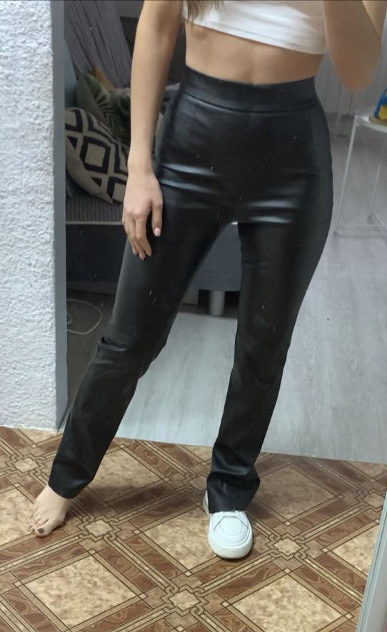 Шикарный фасон на рост от 170 до 175. Мой рост 174, об 103, талия 69, брала Л-идеально! Материал видно, что не долговечный, думаю на пару сезонов максимум…также расстроил пояс, который по всему периметру отходит, теперь надо подшивать в ателье…за это снимаю 1 звезду. Но штаники оставила, модель очень мне зашла. Тут скрины с видео, поэтому качество не очень 