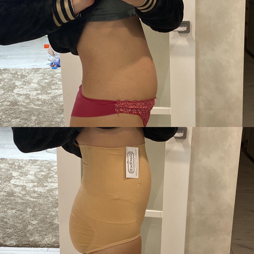 Ожидала , конечно , утяжку сильнее , но чуда не случилось ) но неплохие , приятная ткань , не скатывается вниз. Брала самый маленький размер.