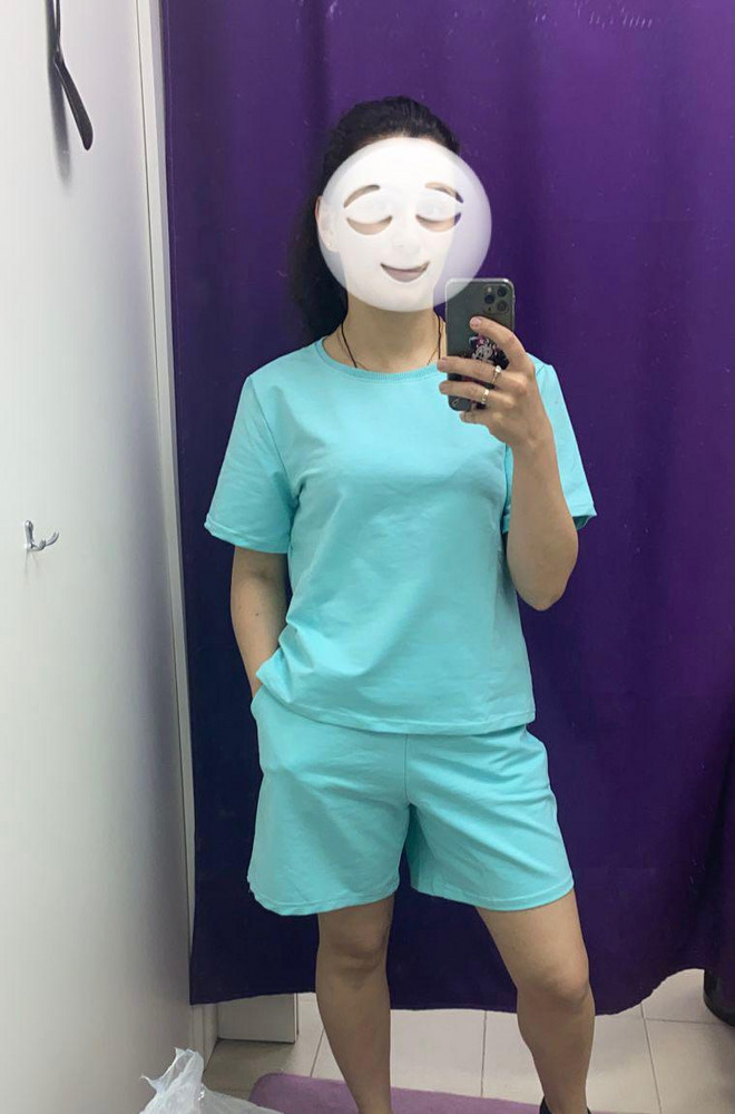 Костюм проста класс 😍 шорты не короткие, футболка тоже хорошая! Прям То, что надо! На рост 158 вообще круто сел! Спасибо фирме Ксения! 