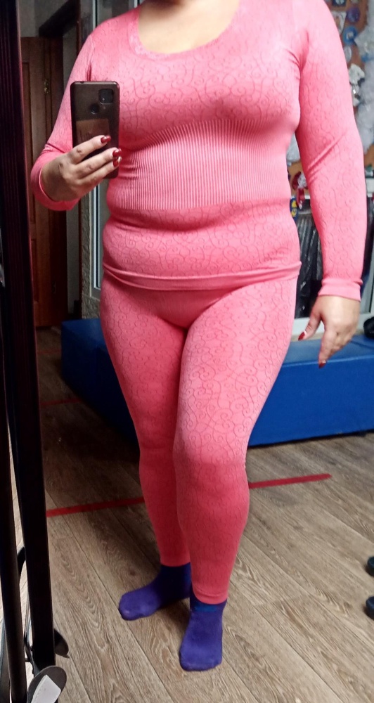 На первый взгляд костюм огонь. Сначала думала, что не мой размер. Но растянулся до моего брала на 52-54. Попробуем как будет в носке.