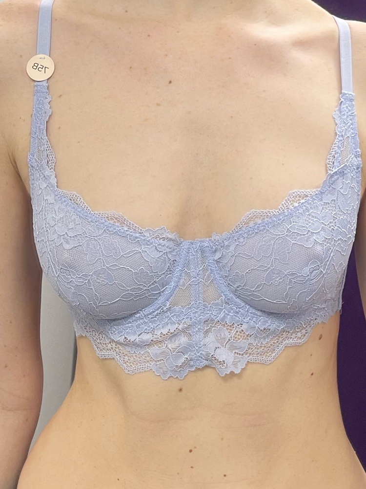 Мега удобный, вообще не чувствуется. Кружево нежнейшее 🥰🥰🥰 прям на лето самое то Размер в размер, у этой фирмы мне всегда подходит все. 