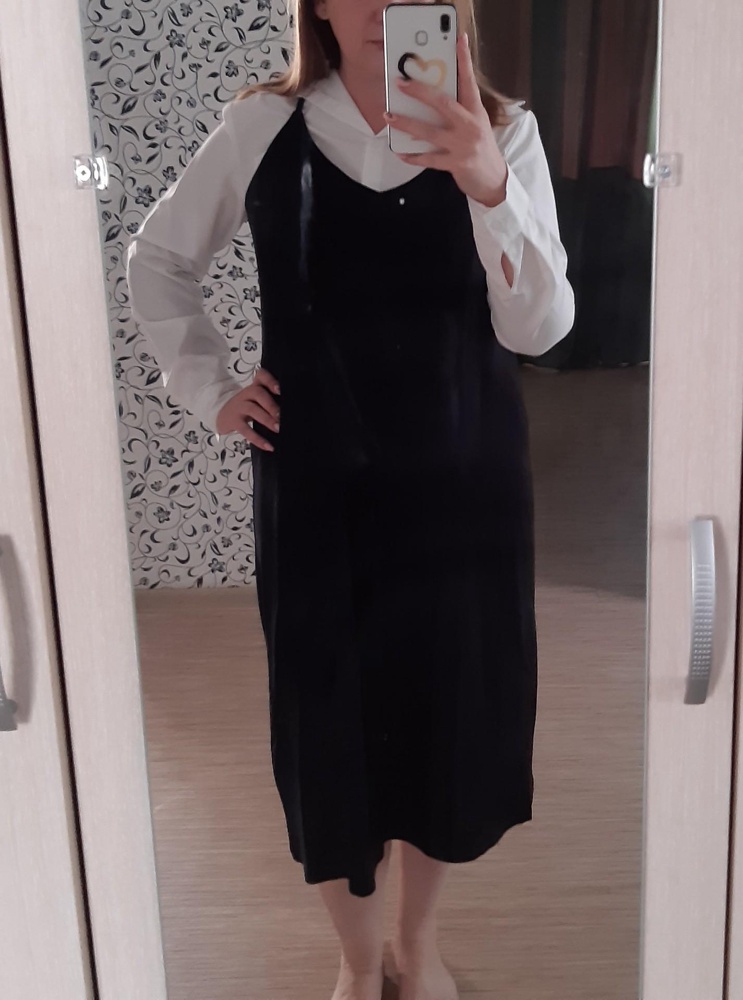 Длину обрезала, оказалось не моя длина. 52 раз подошёл на обхват грудинка 108