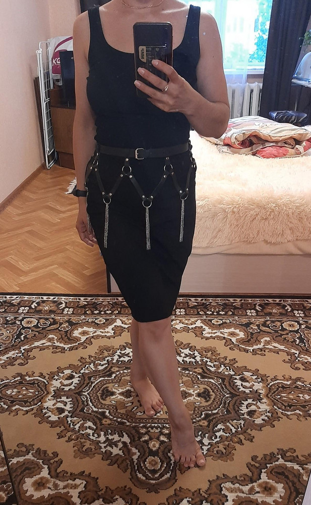 Отлично! На ОТ 66 идеально, ещё два отверстия в запасе. Взяла так же с цепочками по бокам этого же размера, но велик немного, перезаказ на xs-s.