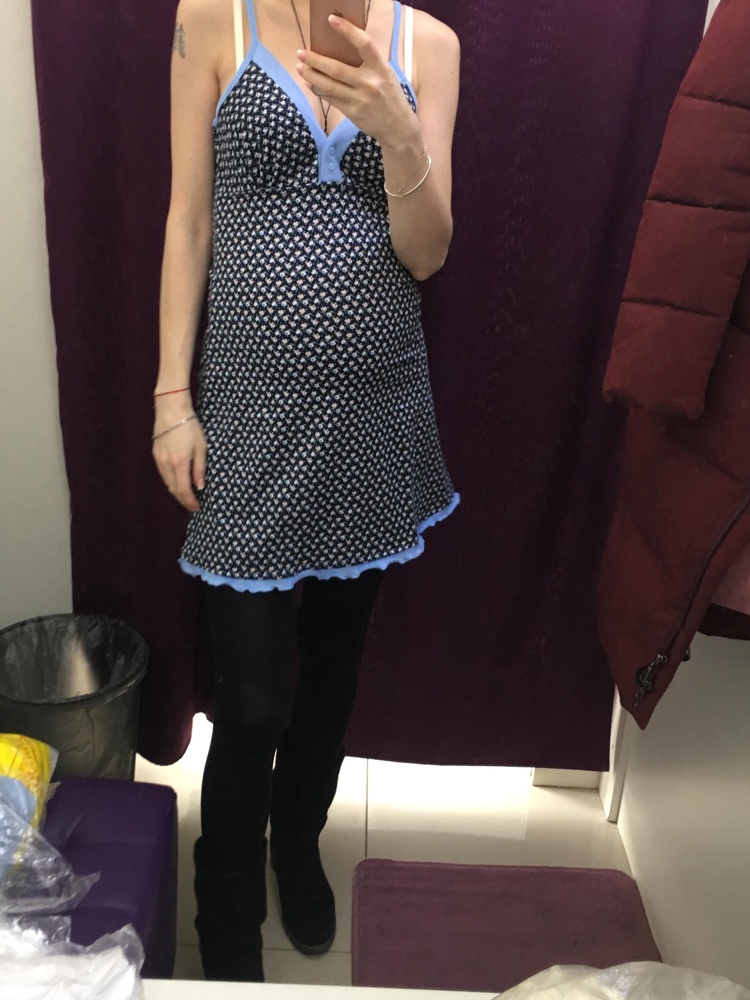 Приятная ночнушка. Но на невысоких. У меня рост 170, коротковато, но все равно взяла.