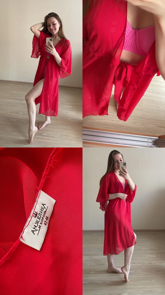 Туника классная🔥 заказывала ярко-розовый. В жизни цвет насыщенный, при дневном освещении ярко малиновый, при плохом освещении кажется красным. Очень эффектная, жду открытия купального сезона, чтобы поскорее её выгулять))