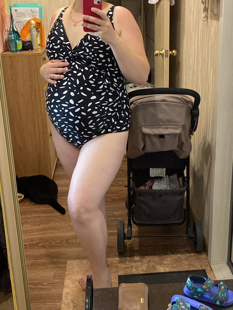 Классный! По размеру. На 7 месяцев беременности, животик не стесняет. 