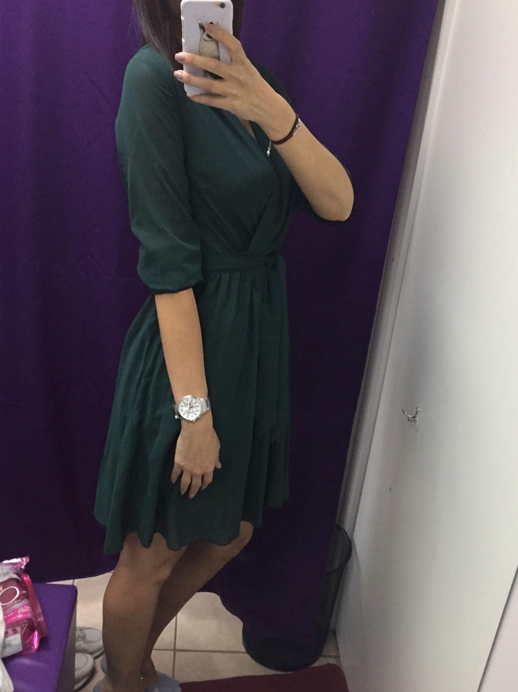 Не плохое платьице. Понравилось ,как село,но вот в плечах оказалось узковато. На рост 178 длина хорошая,чуть выше колена. 