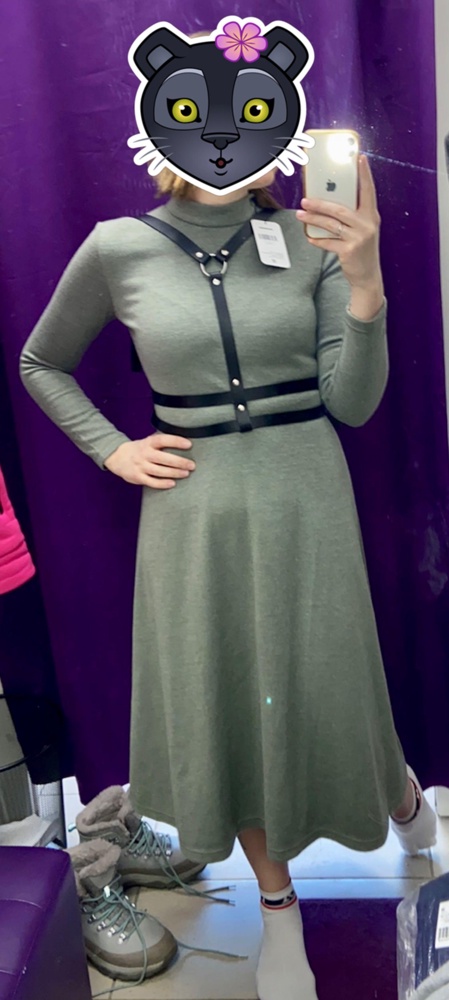 🔥🔥🔥🔥🔥 любовь с первого взгляда, подчеркивает грудь и талию. Можно носить в обе стороны. Даже скучные платья выглядят здорово. Без одежды не получится носить, кожа жестковата.