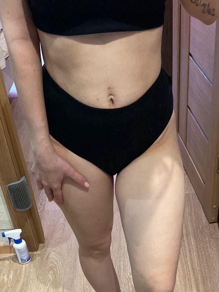 Трусики супер, скрывают животик , посадка идеальная , но хлопок плотный лучше  брать на размер больше! Скрыли мой живот, после родов !мой размер 44 , брюки 26 брала xl сели хорошо 👌 