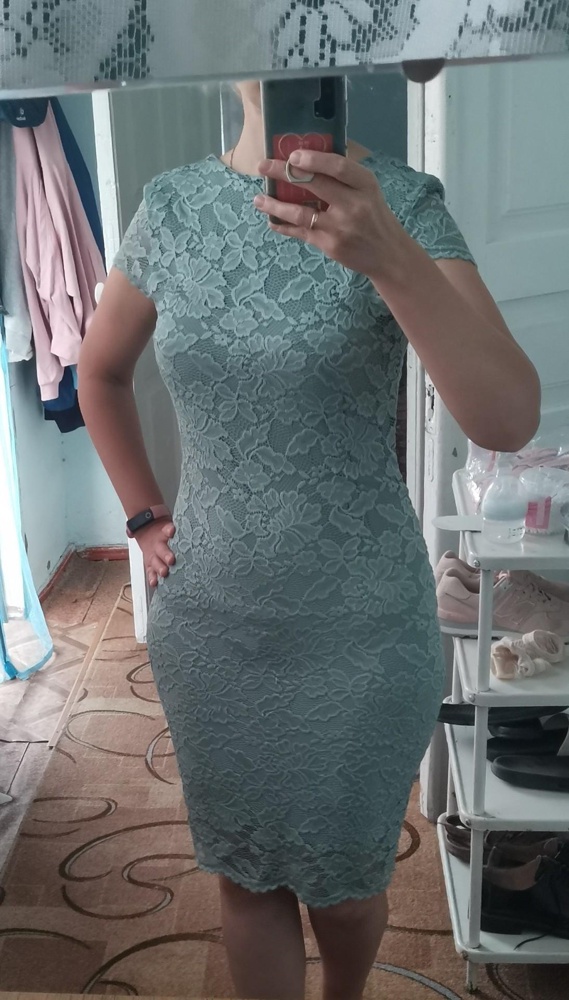 Очень понравилось платье, село как влитое. ОГ 80см, ОБ 100 см. Хочу ещё в другом цвете.