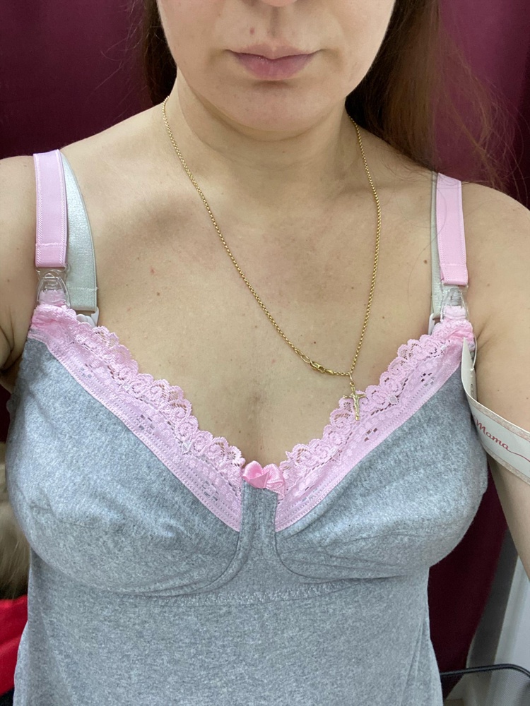 Прошу не снимать % выкупа! Товар отличный, длина на рост 160 отличная. Но на свою грудь 85В я заказала 85В и даже на наполненную молоком грудь мне сверху сорочка оказалась велика. Немного не соответствует верх заявленному размену 85В-большемерит. 