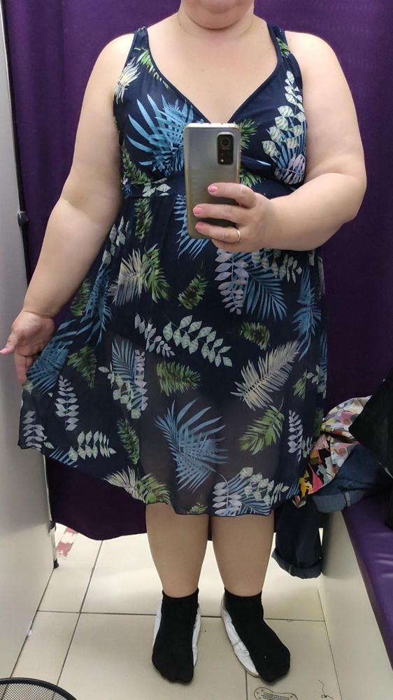 Купальник -сарафан!)) И это круто если стесняешься полных ног. Качество отличное. Удобный!  Стройнит. 62 размер фигура груша - отлично.