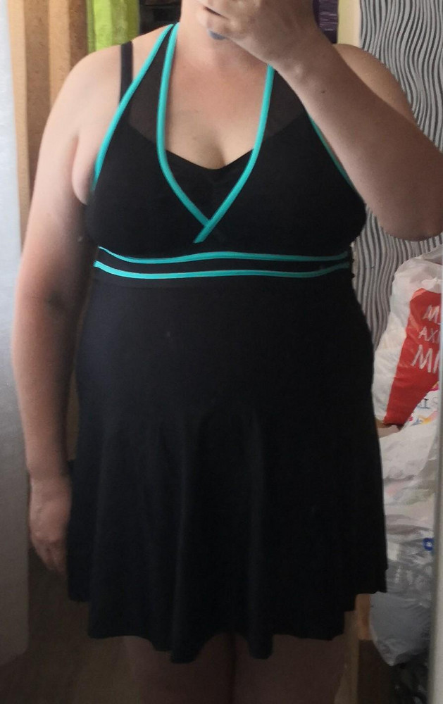 Купальник идеальный для беременных! Вообще как бы мини платье) Плавки на живот подошли отлично, не большие!
Качество хорошее, очень понравился купальник, рекомендую!