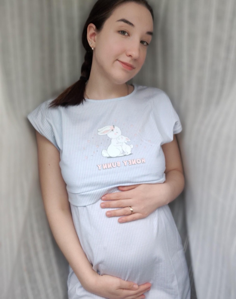 Очень клёвая ночнушка, приятная к телу, оптимальная длина. Мой добеременный размер 44, взяла 46 на беременность. Мне комфортно, спасибо ❤️