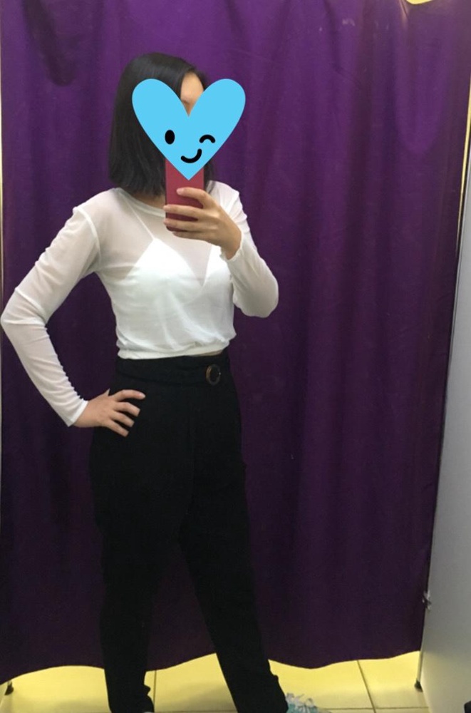 На объём  груди 87 см S-ка подошла отлично, материал приятный, хочу ещё такой же в чёрном цвете😎