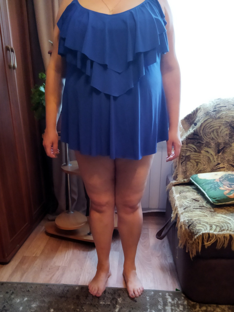 Отличный купальник,для тех кому нужно спрятать живот, на свой размер 58 и параметры 124-122-128, сначала взяла 60р,затем все таки 58 оставила,в нем поаккуратнее смотрится, верх отлично, грудь большую хорошо держит , но трусики просто огромны, придется либо ушить, либо другие купить. Купальник очень понравился,для моей фигуры просто находка, спасибо производителю