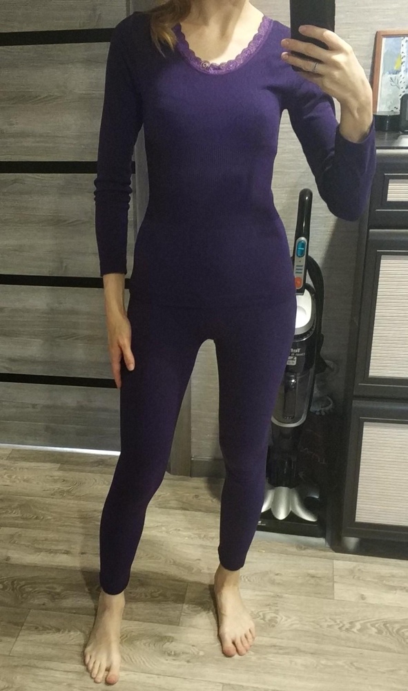 Правда тепло. Есть минусы, но за тепло 5. Из минусов: очень линяет, после стирки подсел немного, рукава и штаны, но не критично, носки по длиннее и норм.