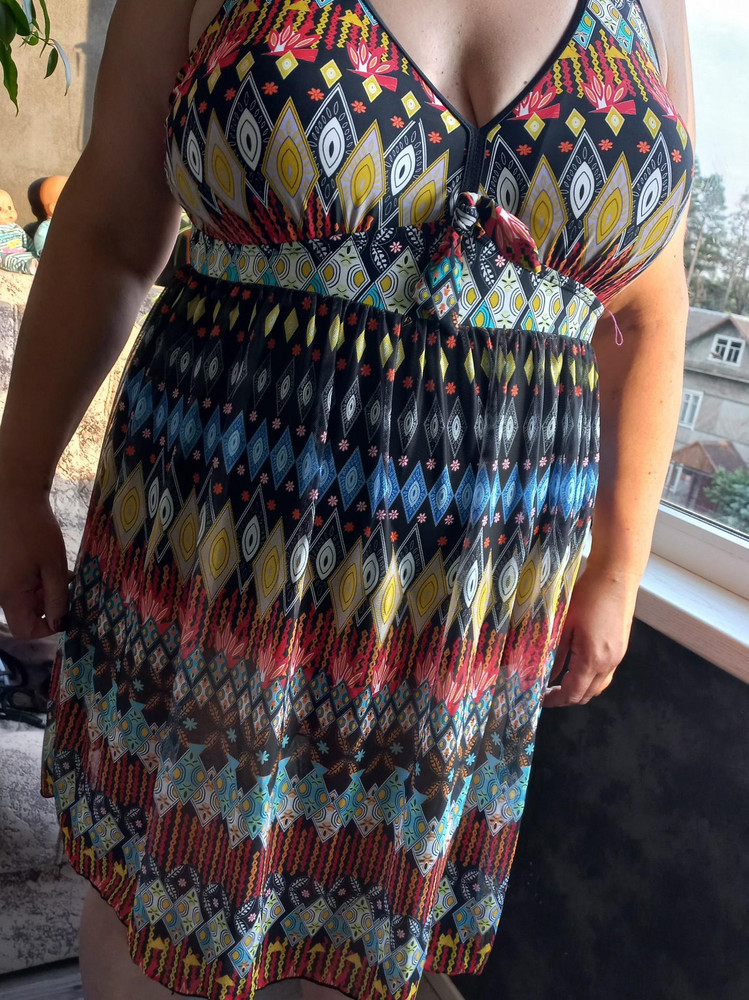 Шикарно!!! На 60 размер взяла 60р. Все идеально. Легкий воздушный все скрывает. Длинна хорошая.